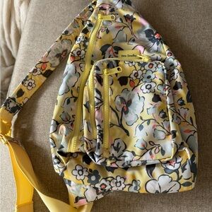Vera Bradley Floral Bag Backpack  Crossbody - lighten up recycled sling bag NWOT